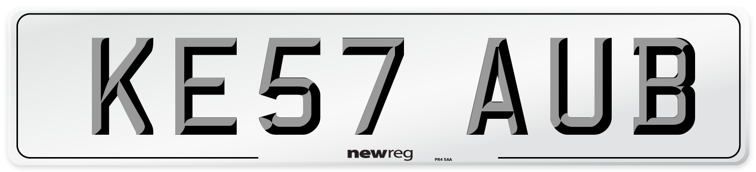 KE57 AUB Number Plate from New Reg